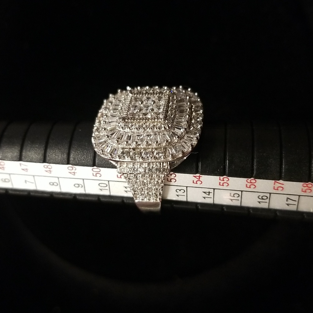 Diamond Simulate Ring 925 Size 6 - image 3